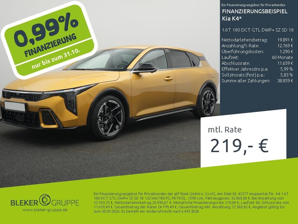 Bild des Angebotes Kia K4 1.6T 180 DCT GTL DWP+ SZ SD 18