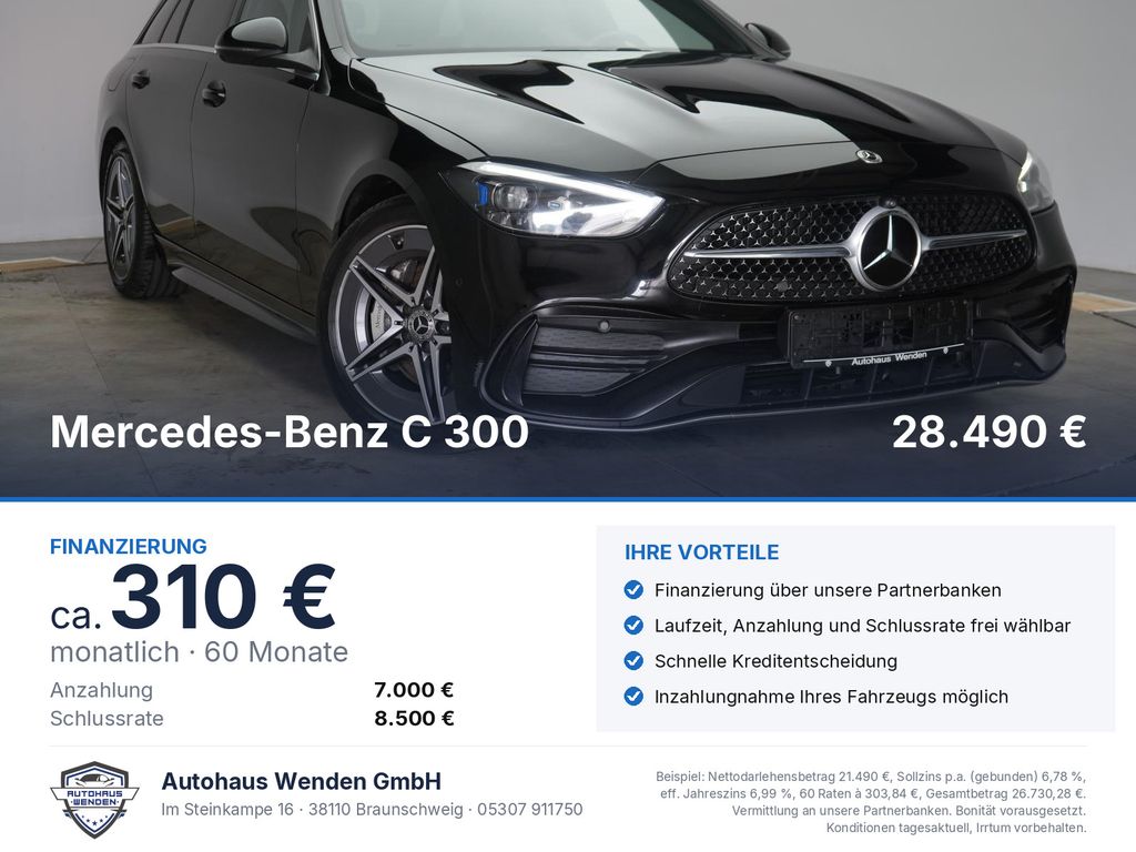 Bild des Angebotes Mercedes-Benz C 300 d T 9G-Tronic AMG Distronic/AHK/Leder/Pano