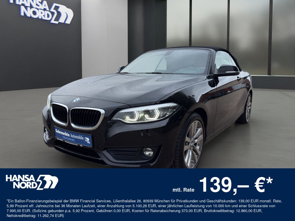 Bild des Angebotes BMW 218i Cabrio LED NAVI LEDER H/K PDC SHZ KLIMA 17"