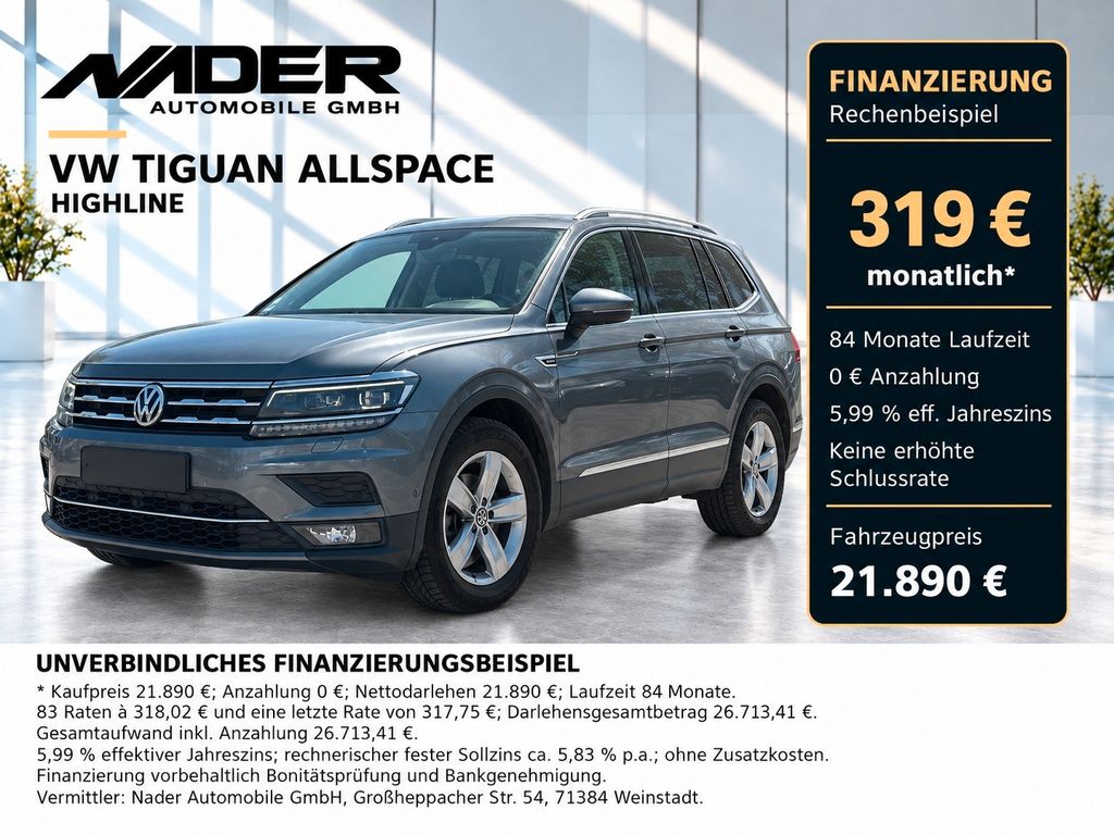 Bild des Angebotes Volkswagen Tiguan Allspace Highline | AHK | LED | Navi