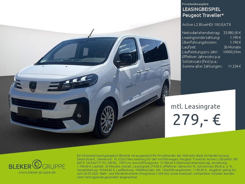 Bild des Angebotes Peugeot Traveller Active L2 BlueHDi 180 EAT8