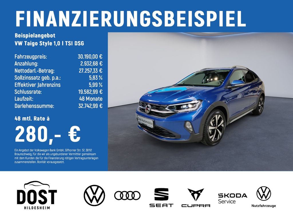 Bild des Angebotes Volkswagen Taigo Style 1,0 l TSI DSG NAVI+AHK+KAMERA+GJR