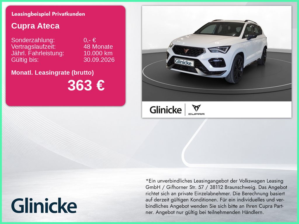 Cupra Ateca 2.0 TSI VZ 4Drive ACC LED PDC SHZ