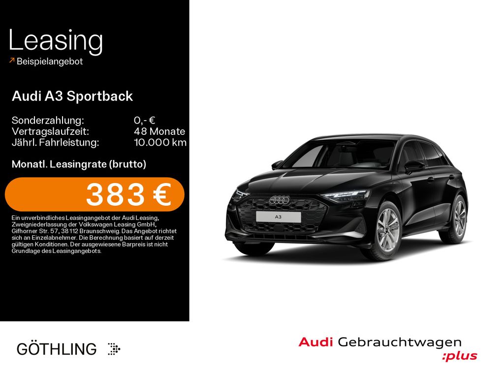 Bild des Angebotes Audi A3 Sportback TFSIe 150 kW 140km/WLTP*LED*RFK*ACC