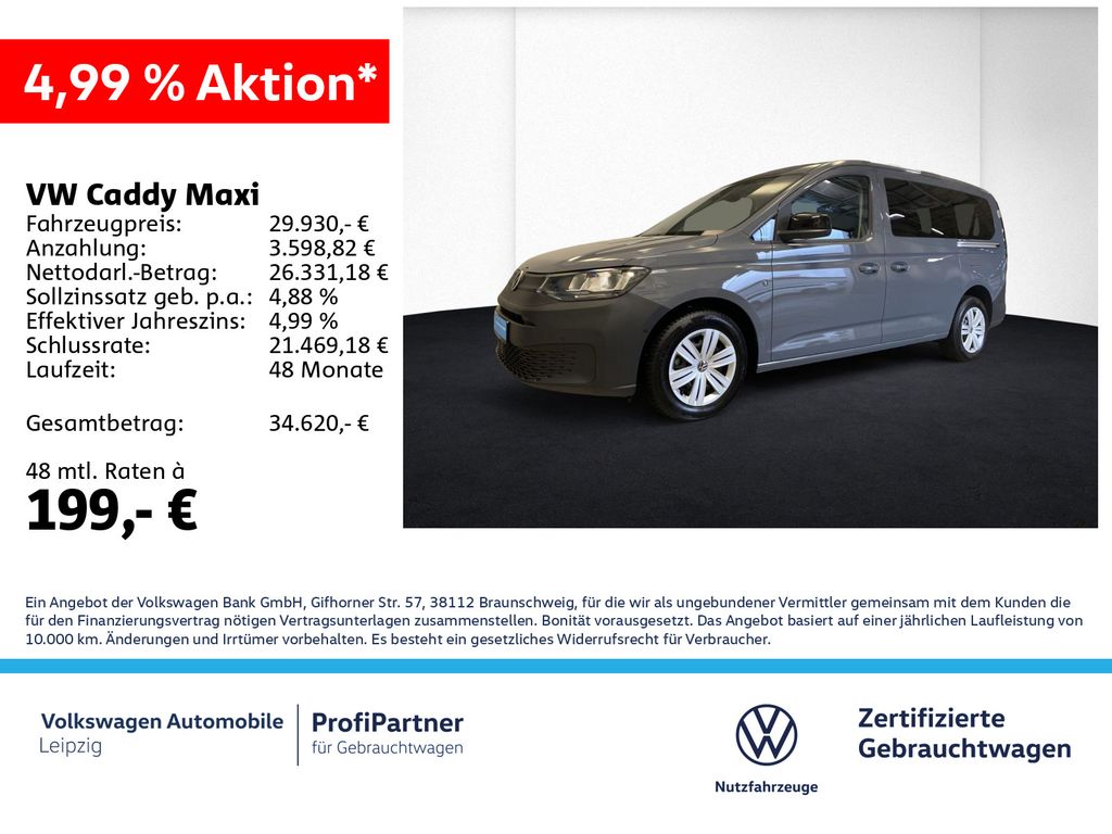 Bild des Angebotes Volkswagen Caddy Maxi 1.5 TSI *vorb.AHK*Standhzg.*PDC*SHZ