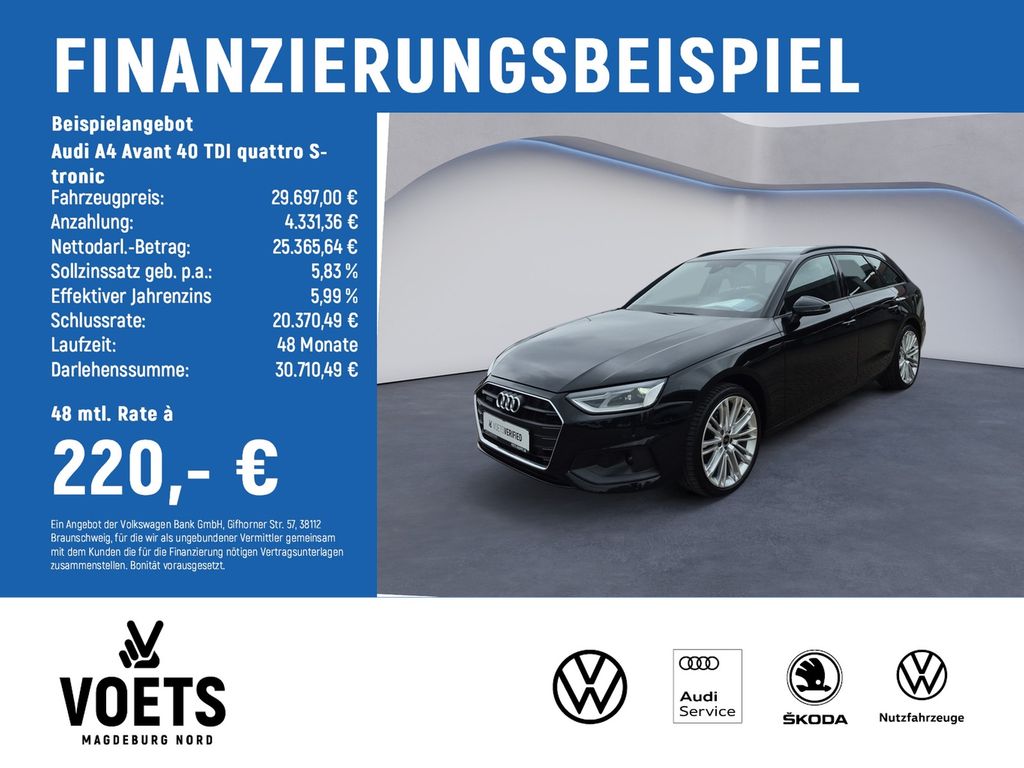 Bild des Angebotes Audi A4 Avant 40 TDI quattro S-tronic LED+NAVI+GRA+