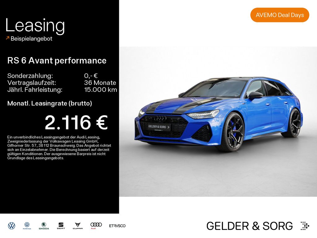 Audi RS 6 Avant performance Nacht*TV*B&OADV*UPE205*