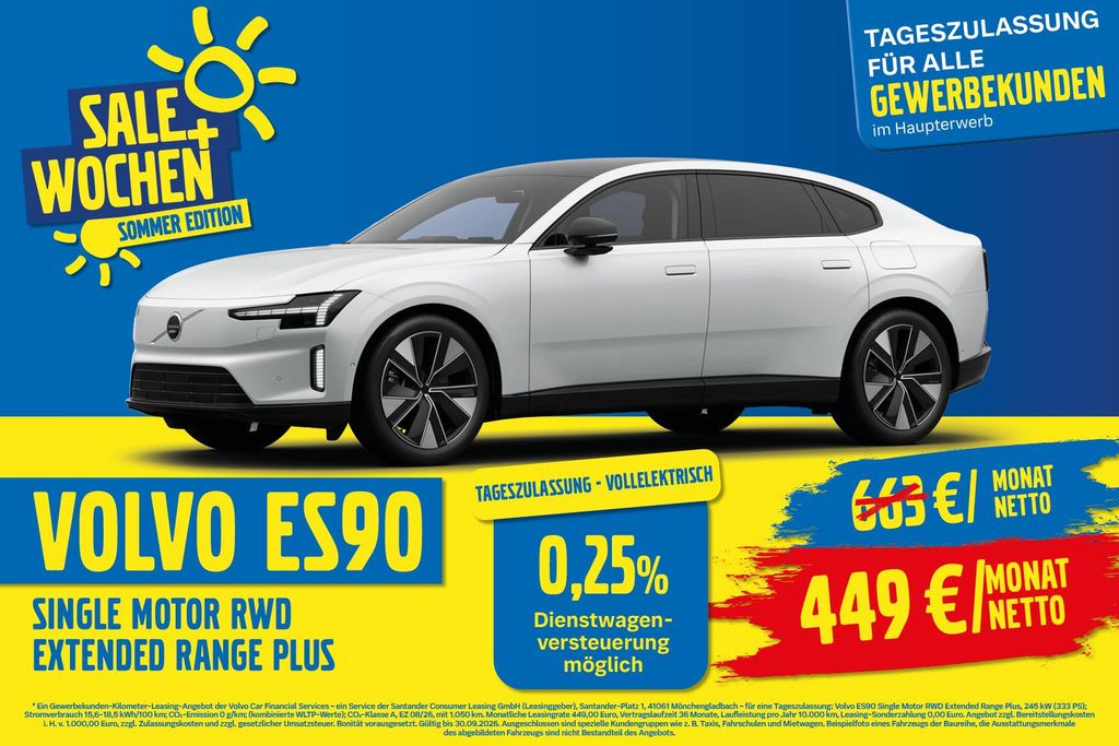 Bild des Angebotes Volvo ES90 Single Motor Ext. Range RWD Plus 21" 360° H