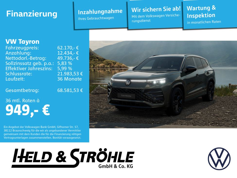Volkswagen Tayron R-Line 2.0 TDI DSG 4M BLACK TRAILER 20"