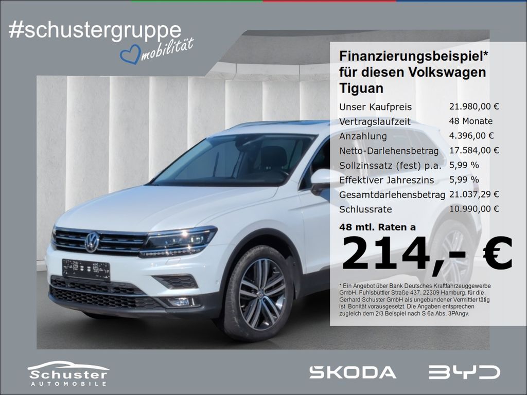 Bild des Angebotes Volkswagen Tiguan Highline 4Mot TDI*190PS StandHzg Panodach