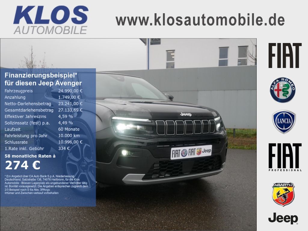 Bild des Angebotes Jeep Avenger SUMMIT 1.2 T3 100 PS INFO KOMFORT