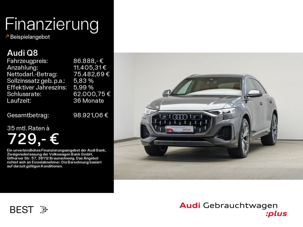 Bild des Angebotes Audi Q8 55, Air, Assist, Matrix Laser, Pano, HUD, Nig