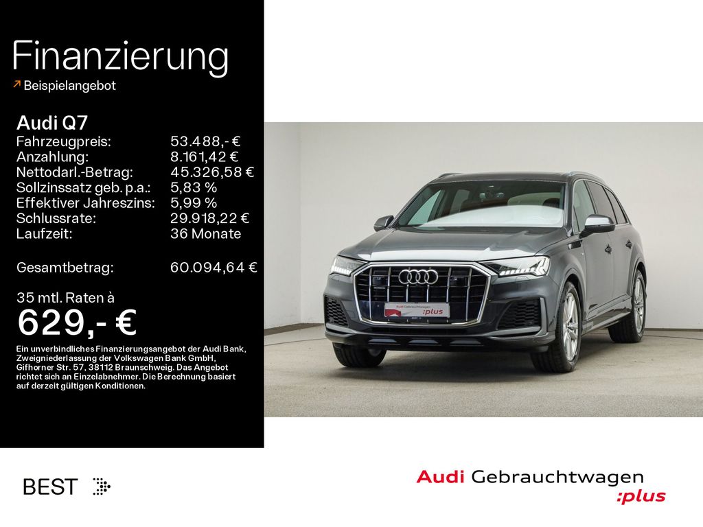 Bild des Angebotes Audi Q7 S line 55 TFSI AHK, Tour, Matrix, virtual, B&
