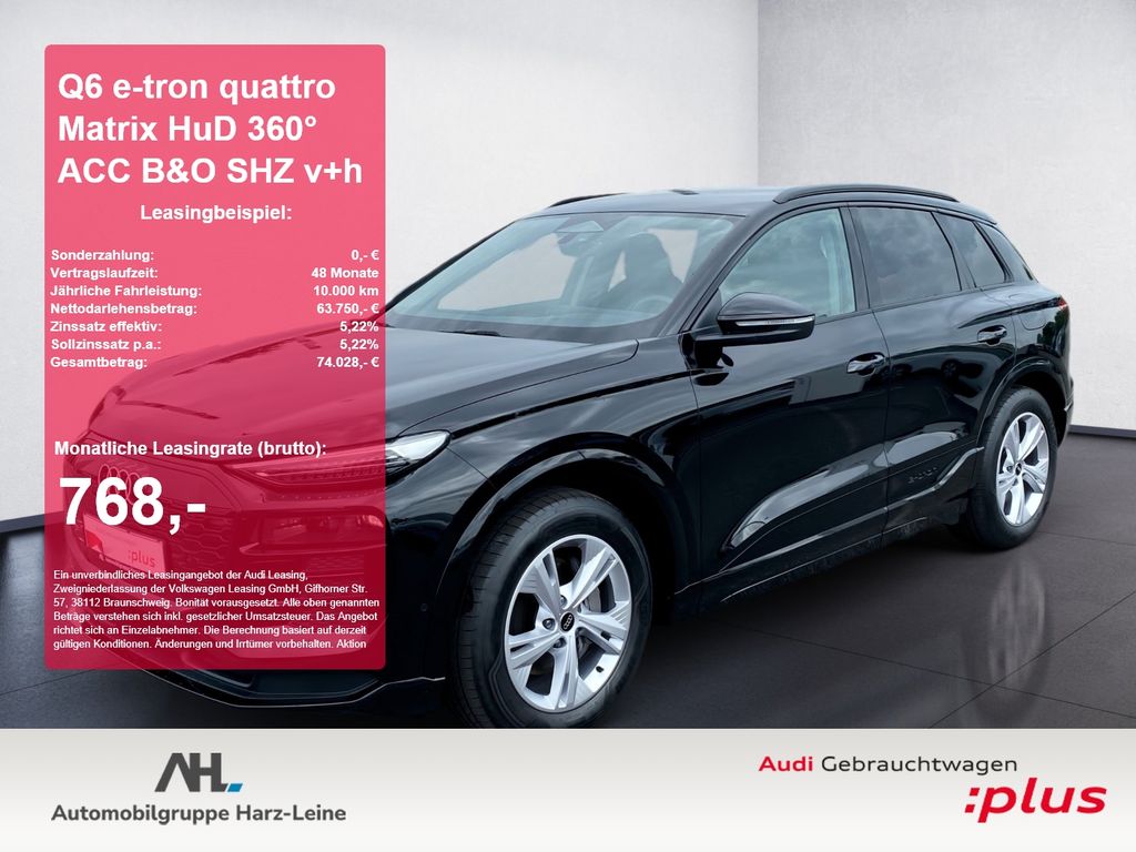 Bild des Angebotes Audi Q6 e-tron quattro Matrix HuD 360° ACC B&O SHZ v+