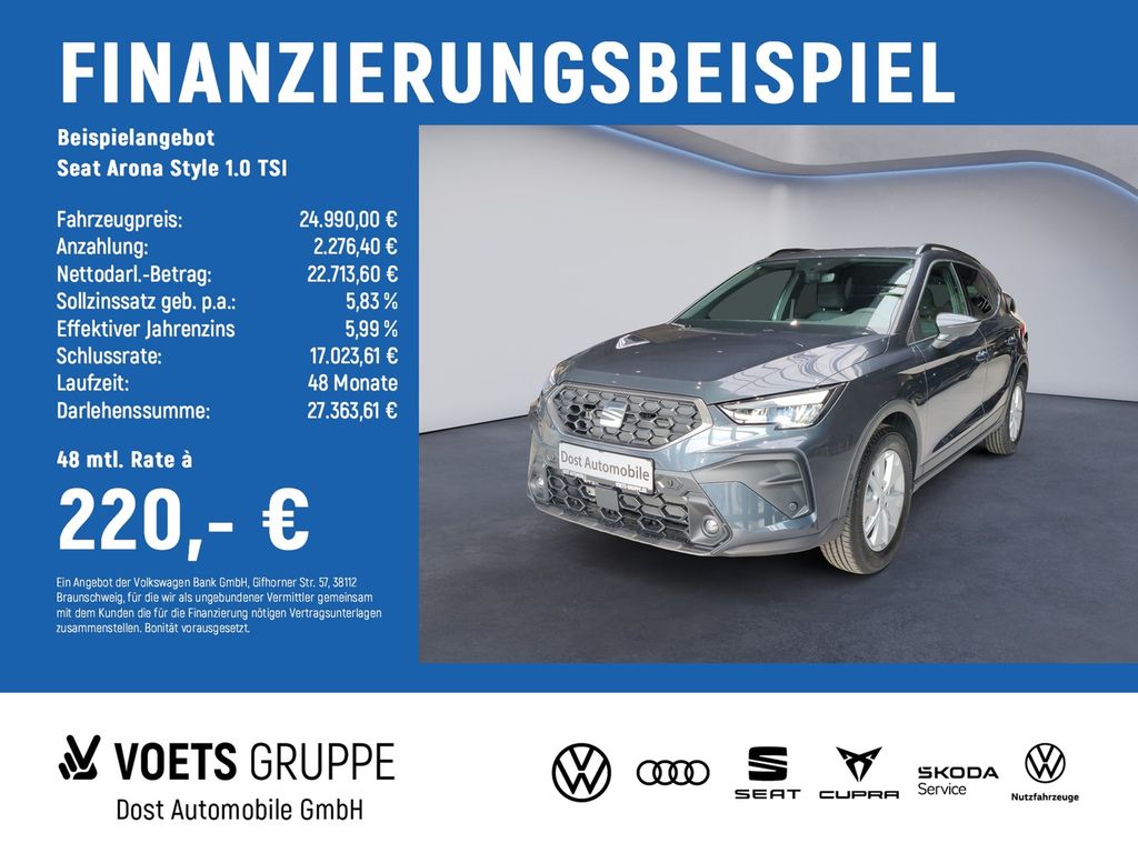 Bild des Angebotes Seat Arona Style 1.0 TSI ACC+SHZ+LED+KAMERA
