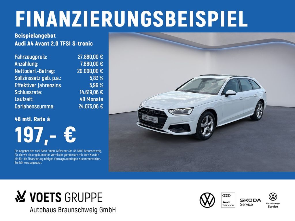 Bild des Angebotes Audi A4 Avant 2.0 TFSI S-tronic AHK+CAM+LED+NAV+SIDE