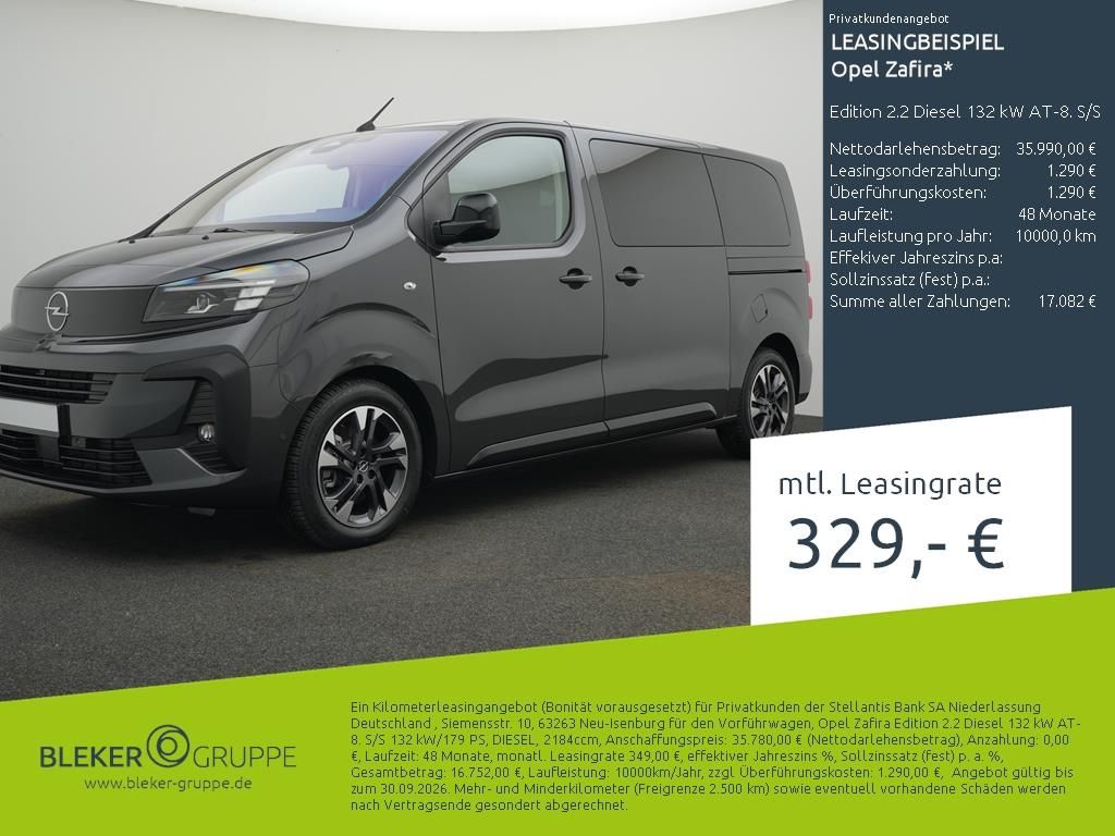 Bild des Angebotes Opel Zafira Edition 2.2 Diesel 132 kW AT-8. S/S