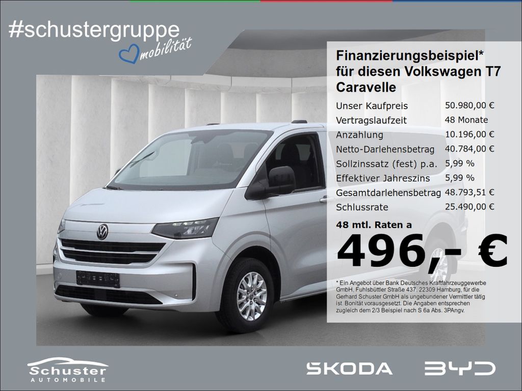 Bild des Angebotes Volkswagen T7 Caravelle LR Life 9Sitze TDI*Autom Temp R-Kam