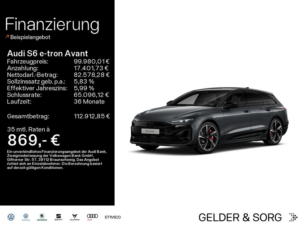 Bild des Angebotes Audi S6 Avant e-tron 613km/WLTP*AHK*Air*B&O*Pano*HuD