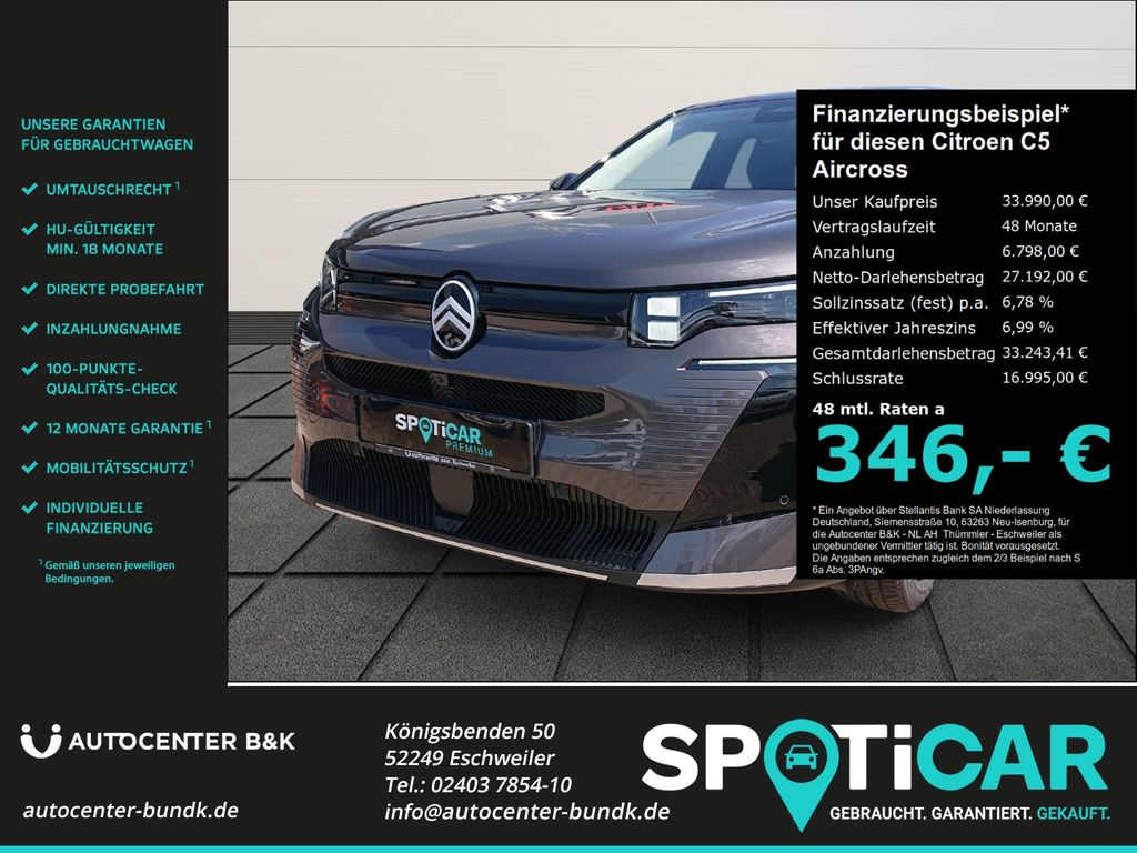 Bild des Angebotes Citroën C5 Aircross Hybrid 145 MAX Kamera SHZ Memory Sit