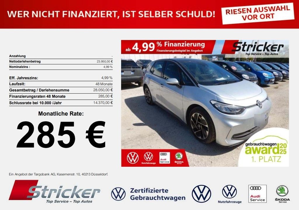 Bild des Angebotes Volkswagen ID.3 Pro 150/58 285,-ohne Anzahlung App-Connect