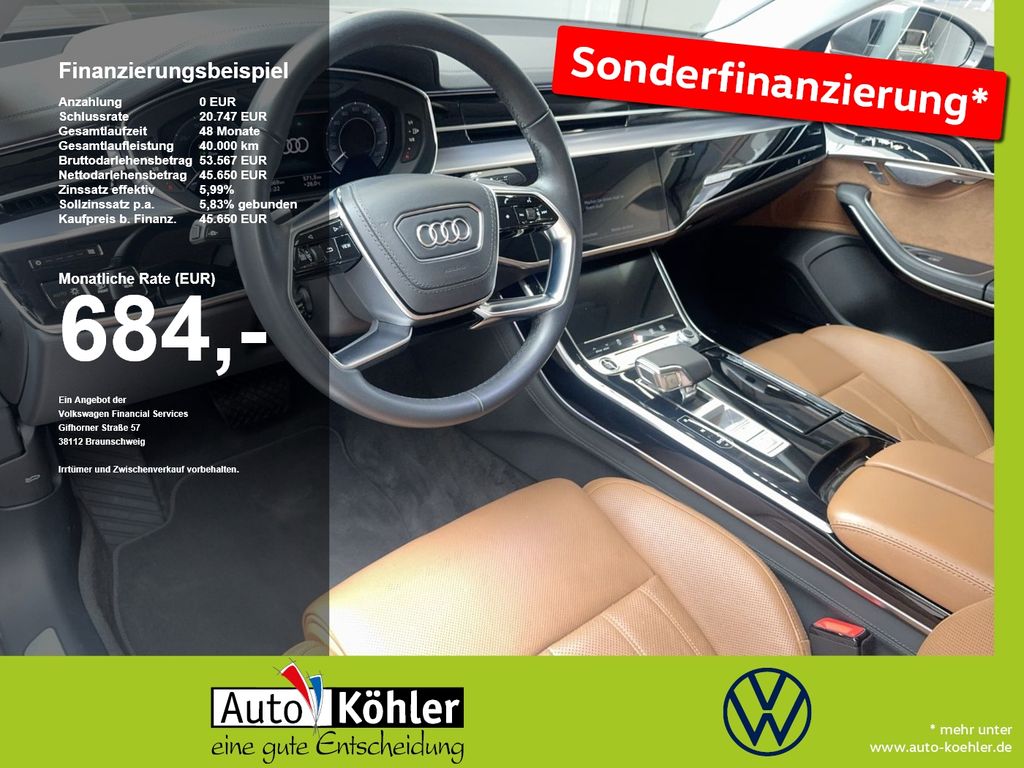 Bild des Angebotes Audi A8 60 eTFSI Hybrid TV/Pano/Matrix/360/ACC//HUD