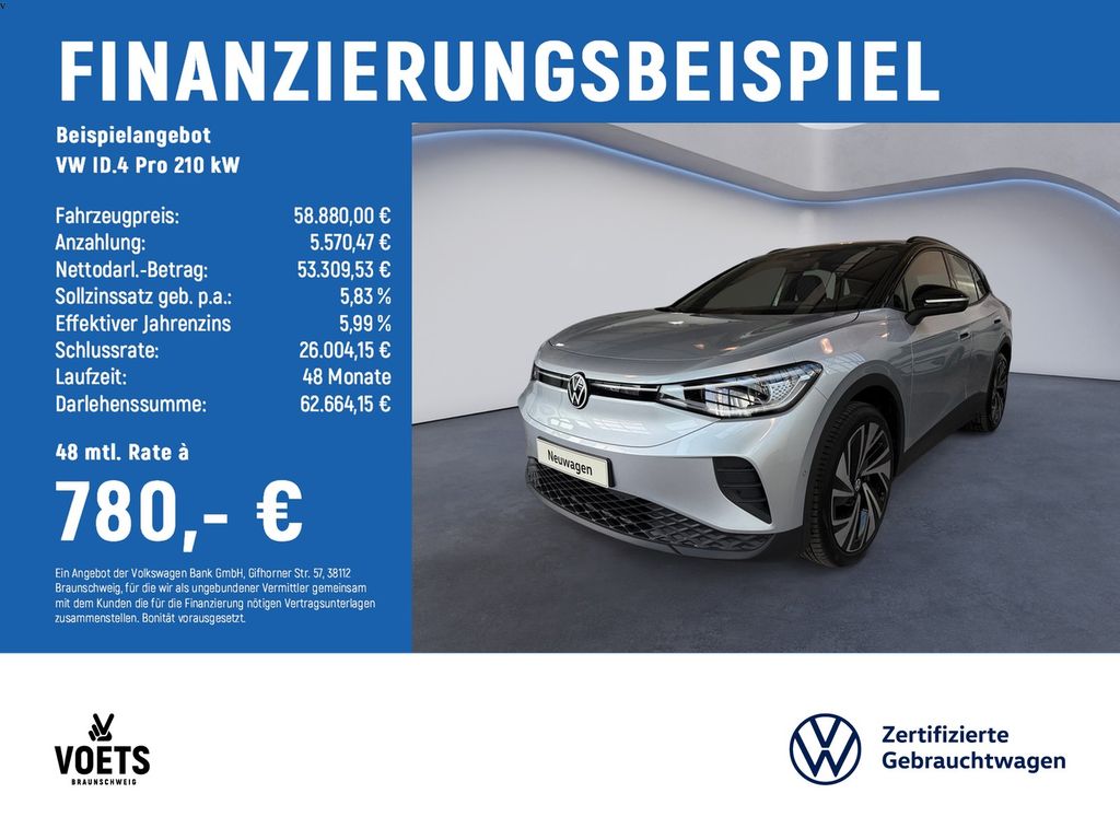 Bild des Angebotes Volkswagen ID.4 Pro 210 kW IQ.LIGHT+KEYLESS+TRAVELASSIST