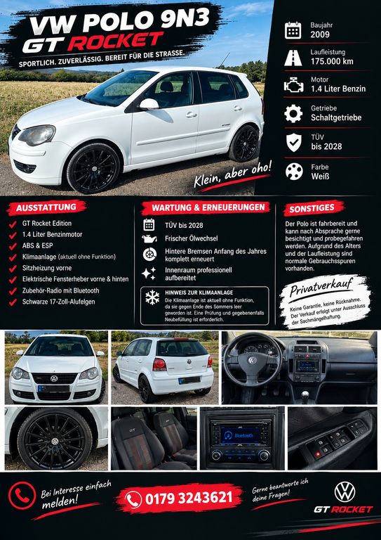 Bild des Angebotes Volkswagen VW Polo 9N3 GT Rocket | 1.4 Benzin | 175.000 km