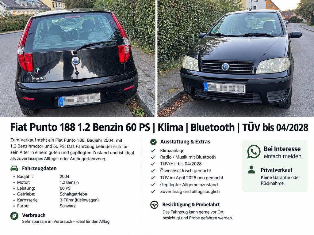 Bild des Angebotes Fiat Punto 1.2 8V -