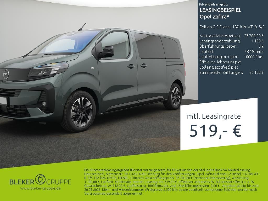 Bild des Angebotes Opel Zafira Edition 2.2 Diesel 132 kW AT-8