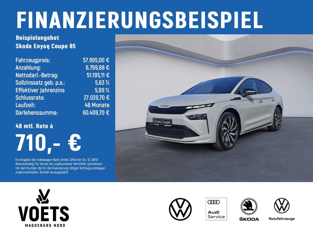 Bild des Angebotes Skoda Enyaq Coupe 85 Sportline LED+NAVI+AHK+HUD+
