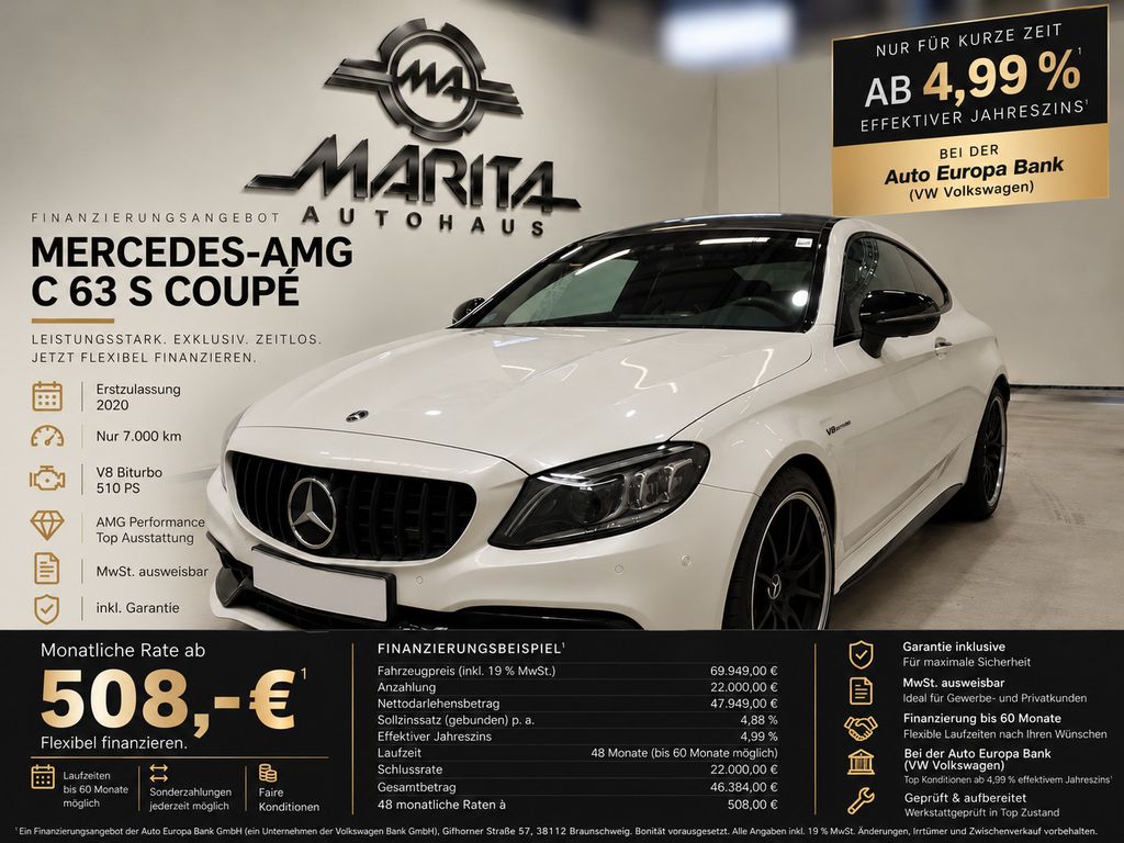 Bild des Angebotes Mercedes-Benz C 63 S AMG|PERF-SITZ+AGA|NIGHT|CARBON|MEMO|BURM|