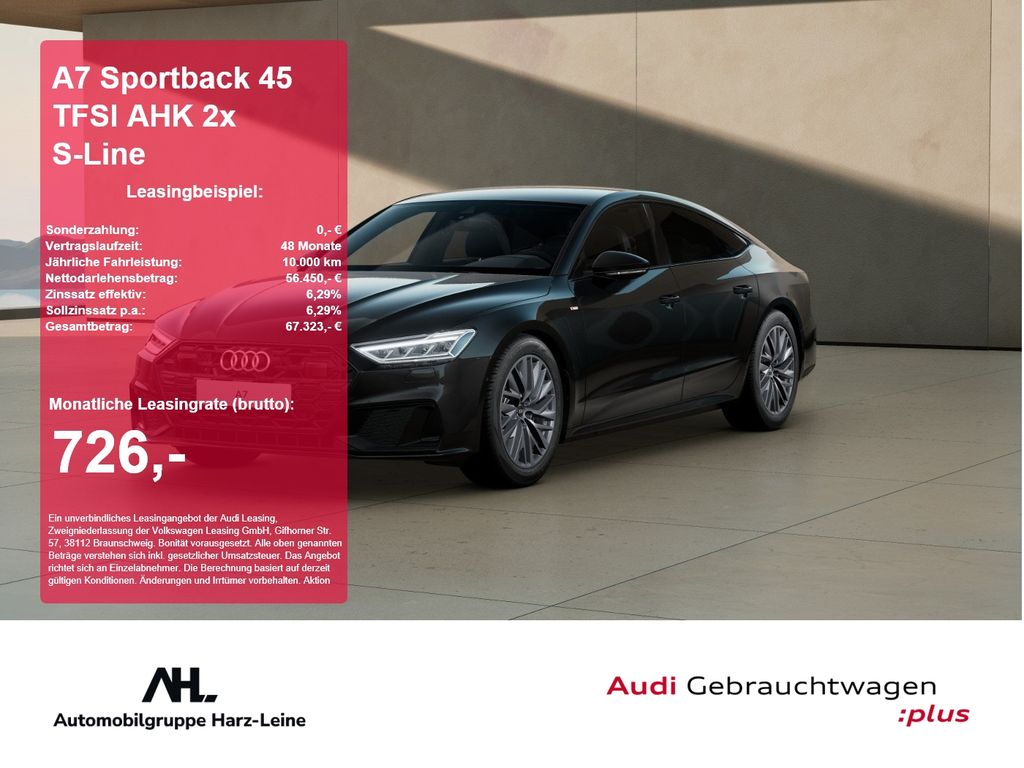 Bild des Angebotes Audi A7 Sportback 45 TFSI AHK 2x S-Line 360 3xKlima