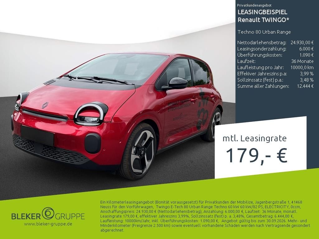 Bild des Angebotes Renault TWINGO Techno 80 Urban Range