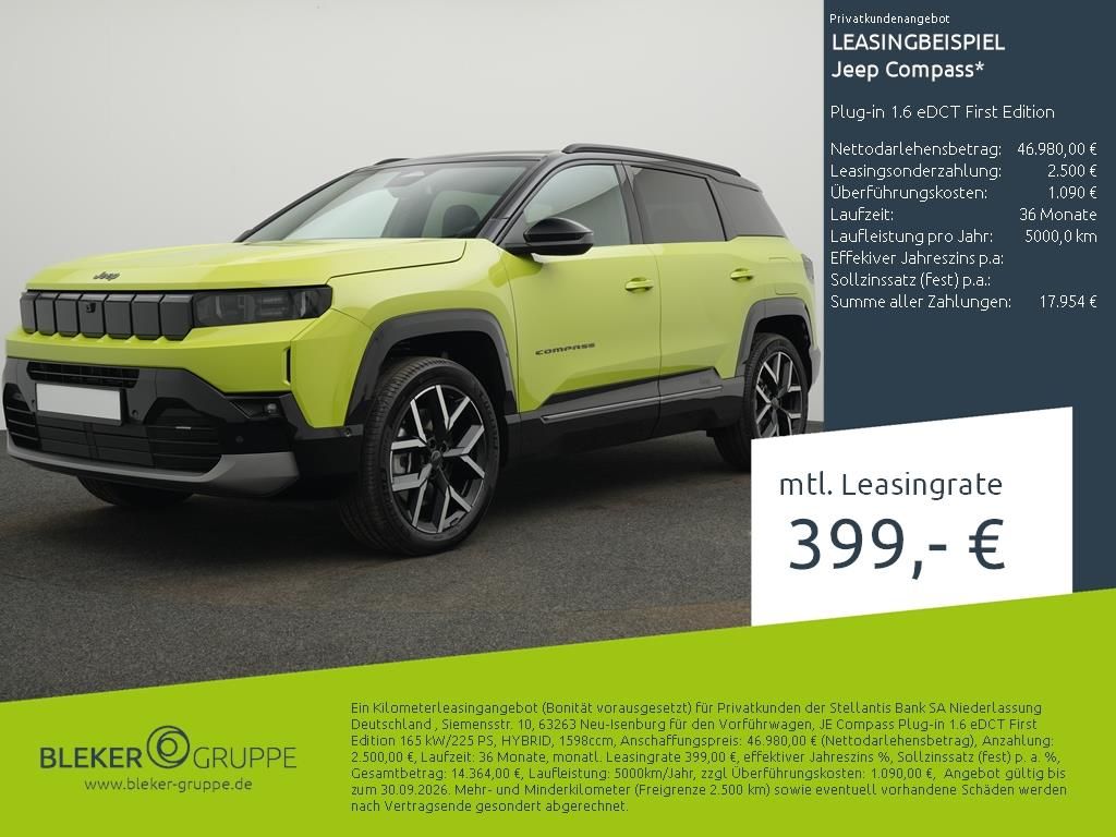 Bild des Angebotes Jeep Compass Plug-in 1.6 eDCT First Edition