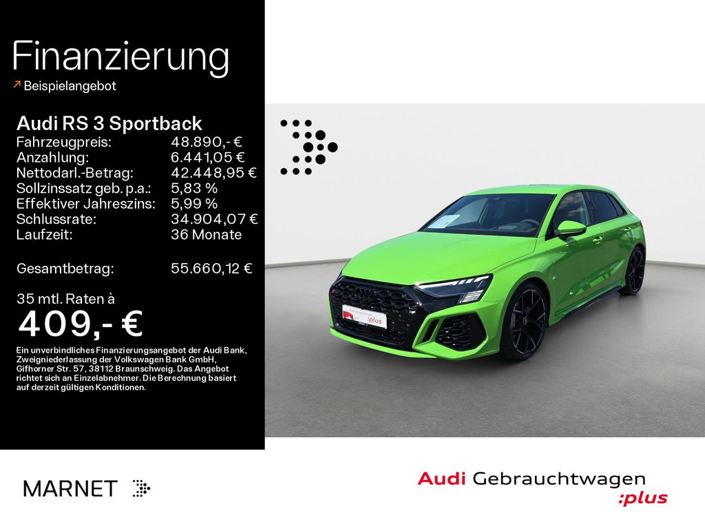Bild des Angebotes Audi RS 3 Sportback qu*Navi*Matrix*HUD*B&O*Keramik*Vi