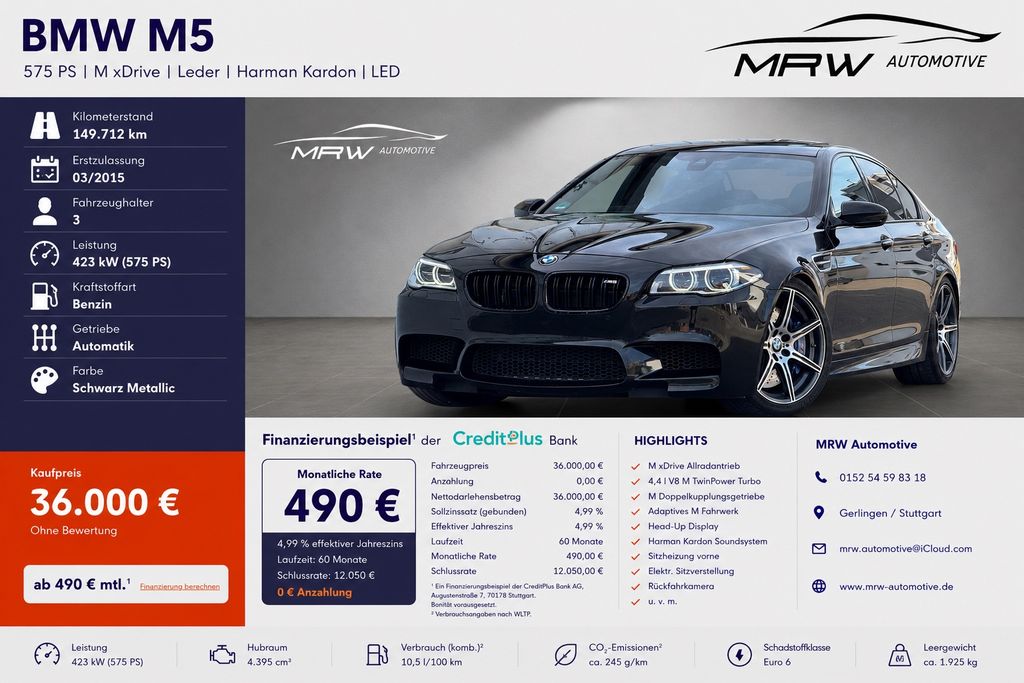 Bild des Angebotes BMW M5 Competition*UNFALLFREI*DEUTSCH*VOLL