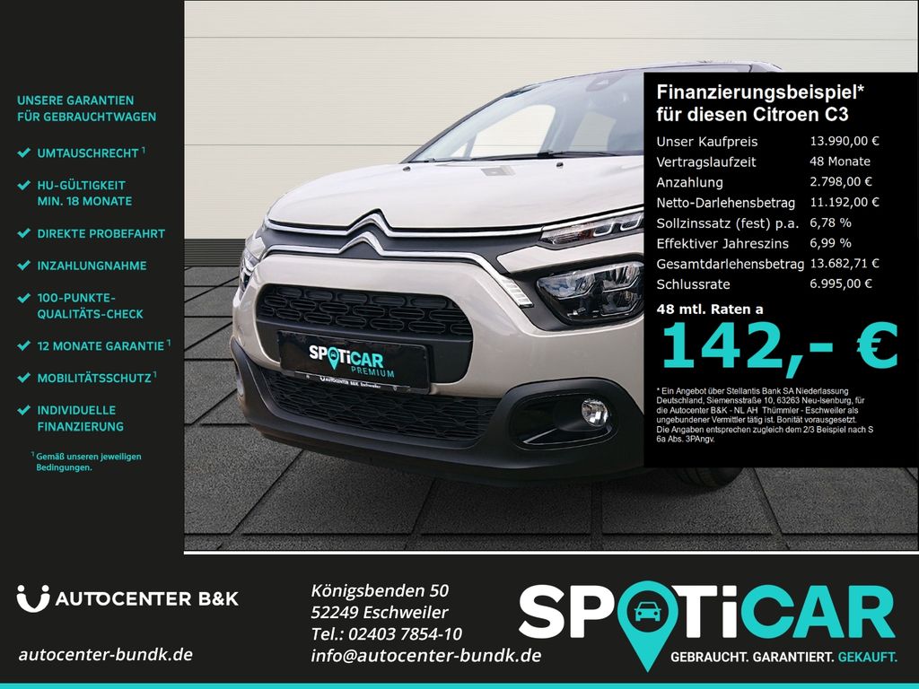 Bild des Angebotes Citroën C3 PureTech 83 Max Kamera SHZ Navi