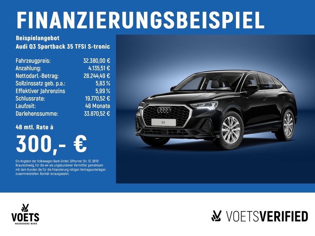 Bild des Angebotes Audi Q3 Sportback 35 TFSI S-tronic basis LED+NAVI+GRA