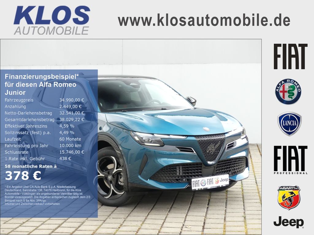 Bild des Angebotes Alfa Romeo Junior IBRIDA Q4 TI 1.2 VGT 145PS DCT6 SCHIEBEDA