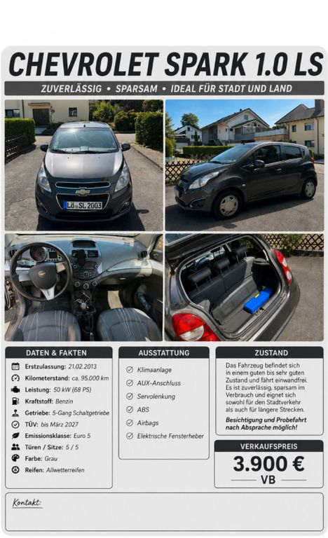 Bild des Angebotes Chevrolet Spark 1.0 LS LS