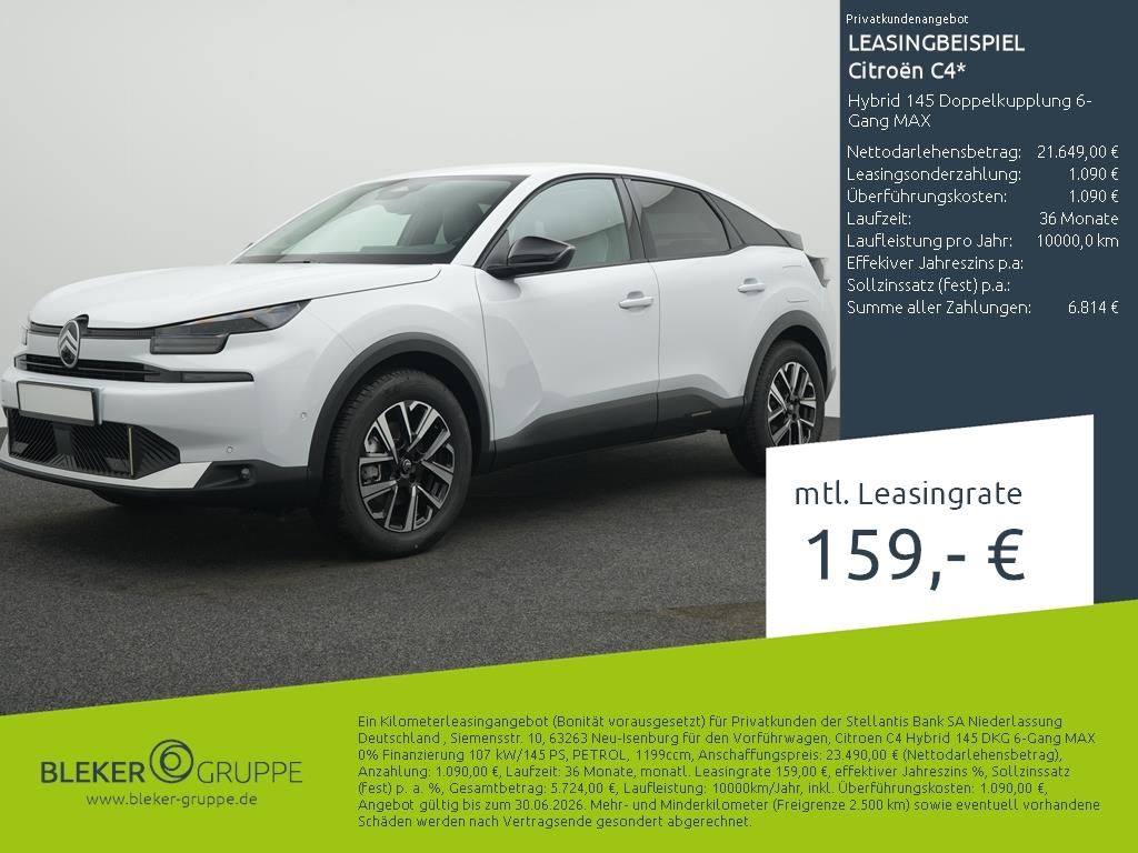 Bild des Angebotes Citroën C4 Hybrid 145 Doppelkupplung 6-Gang MAX