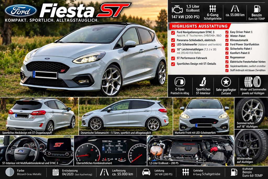 Ford Fiesta ST 1.5 EcoBoost | 200 PS | Panorama | B&O