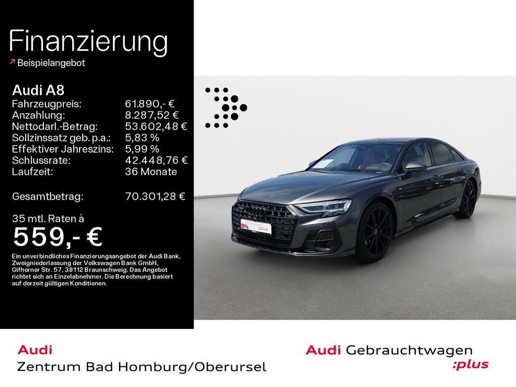 Bild des Angebotes Audi A8 50 TDI qu S line*Navi*Matrix*Alu*AHK*HUD*B&O*