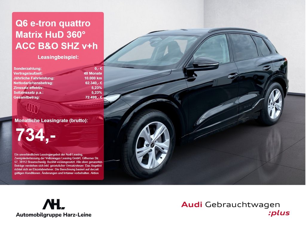Bild des Angebotes Audi Q6 e-tron quattro Matrix HuD 360° ACC B&O SHZ v+