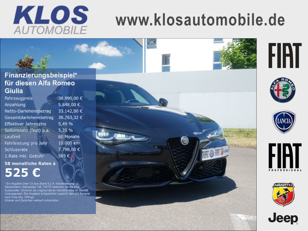 Bild des Angebotes Alfa Romeo Giulia VELOCE 2.0 TURBO 16V 280 PS AT TECHNOLOGI