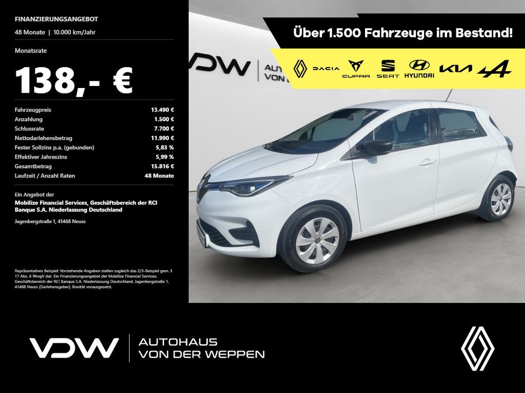 Bild des Angebotes Renault Zoe Life R110 Z.E. 50 Klima Fenster el.