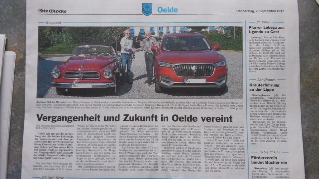 Bild des Angebotes Borgward Isabella Coupé Cabriolet