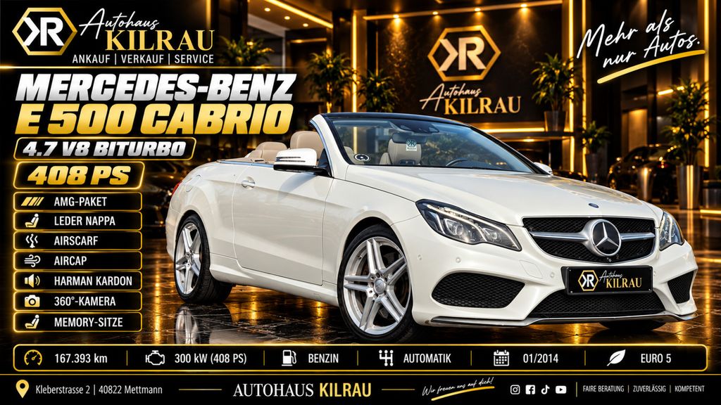 Bild des Angebotes Mercedes-Benz E 500 Cabrio AMG Paket 360° V8 A207 Facelift