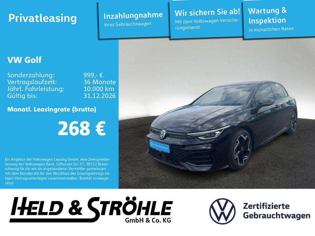 Bild des Angebotes Volkswagen Golf 8 R-LINE BLACK 1.5 eTSI DSG LED+ NAV KAM 17